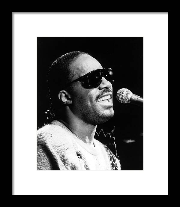 Stevie Wonder Framed Print featuring the photograph Stevie Wonder 1986 by Chris Walter