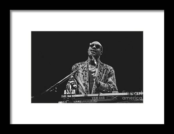 Stevie Wonder Framed Print featuring the photograph Stevie Wonder by Concert Photos
