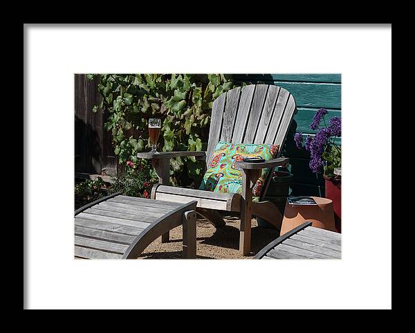 Photograph Framed Print featuring the photograph Stick Your Feet Up and Rest A While by Suzanne Gaff