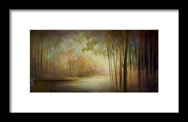 Landscape Painting Framed Print featuring the painting Still Haven by Michael Lang
