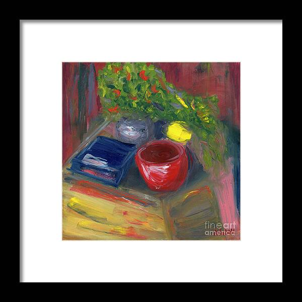 Still Life Framed Print featuring the painting Still Life by Ania M Milo
