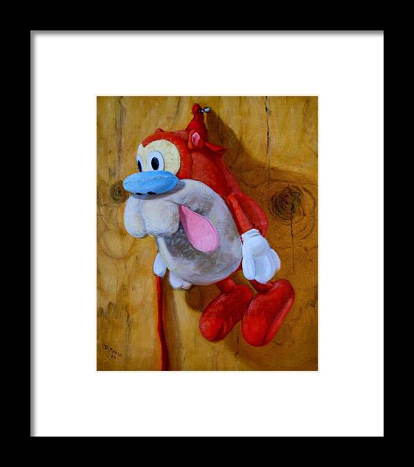Realism Framed Print featuring the painting Stimpy by Donelli DiMaria