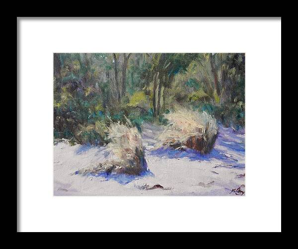 Landscape Framed Print featuring the painting Stirred by the Breeze by Michael Camp