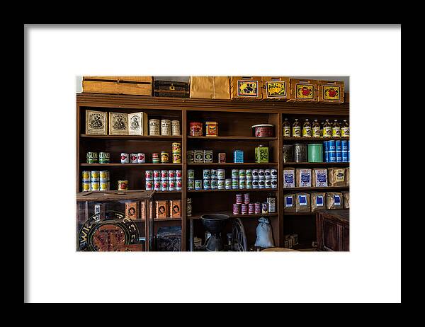 Jay Stockhaus Framed Print featuring the photograph Stocked Shelves by Jay Stockhaus