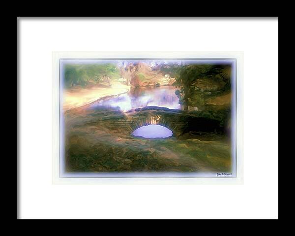 Garden Framed Print featuring the photograph Stone Bridge by Jim Darnall