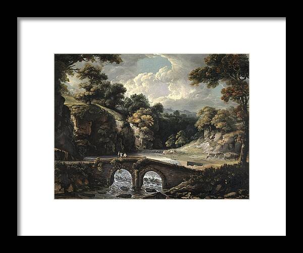 George Willie Beck (american Framed Print featuring the painting Stone Bridge over the Wissahickon by MotionAge Designs