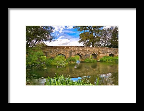 Stone Bridge Framed Print featuring the photograph Stone Bridge by Scott Carruthers