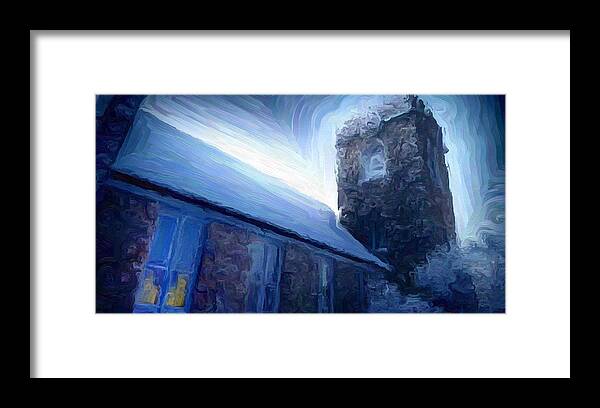Church Framed Print featuring the photograph Stone Church Watch Tower by Jeffrey Canha