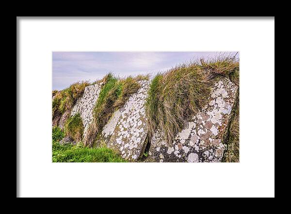 Ireland Rocks Series By Lexa Harpell Framed Print featuring the photograph Stone Fence Cliffs of Moher Ireland by Lexa Harpell