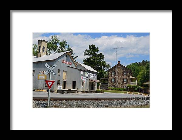 Stone Framed Print featuring the photograph Stone House And Old Feed Mill by Bob Sample