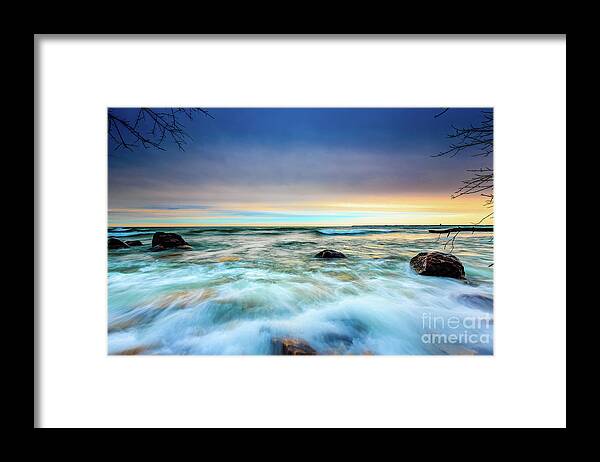 Boulder Framed Print featuring the photograph Stone Rush by Andrew Slater