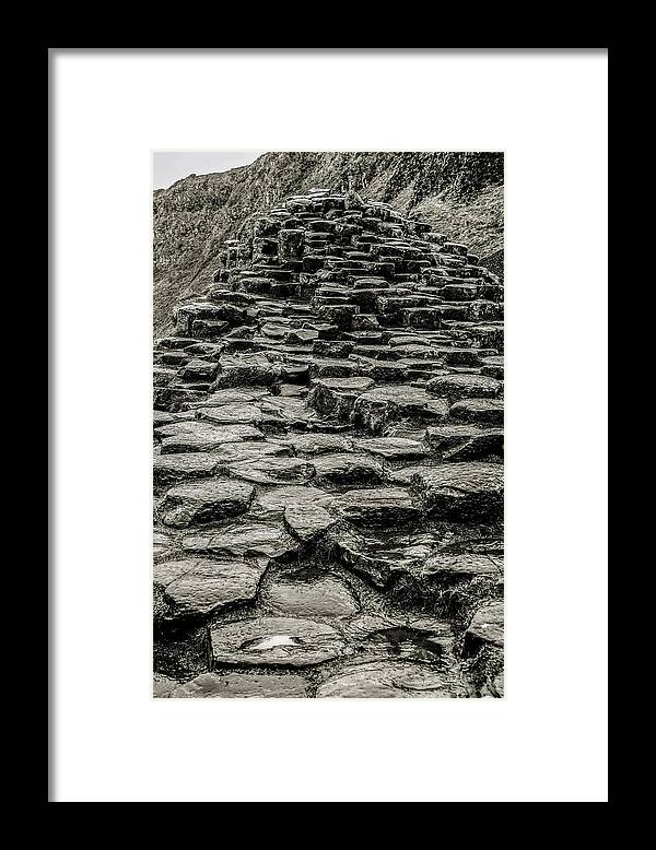 Ireland Rocks By Lexa Harpell Framed Print featuring the photograph Stone Steps Giants Causeway by Lexa Harpell