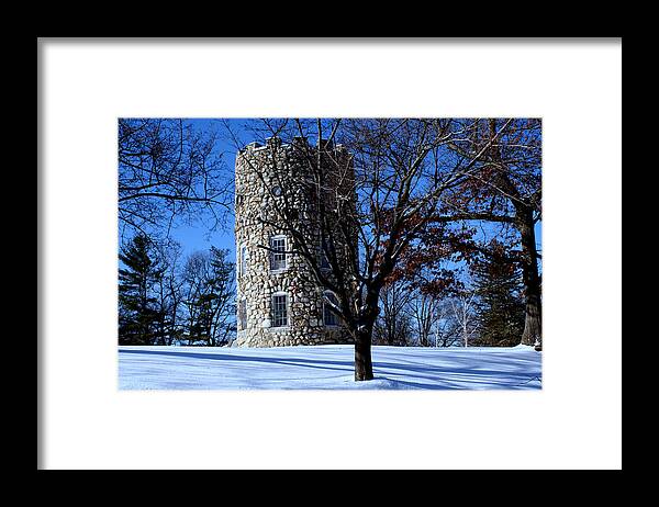 Architecture Framed Print featuring the photograph Stone Tower by Lois Lepisto