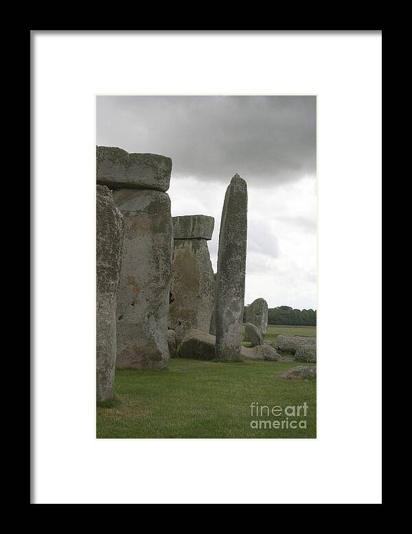 Human Framed Print featuring the photograph Stonehenge Side Pillars by Mary Mikawoz