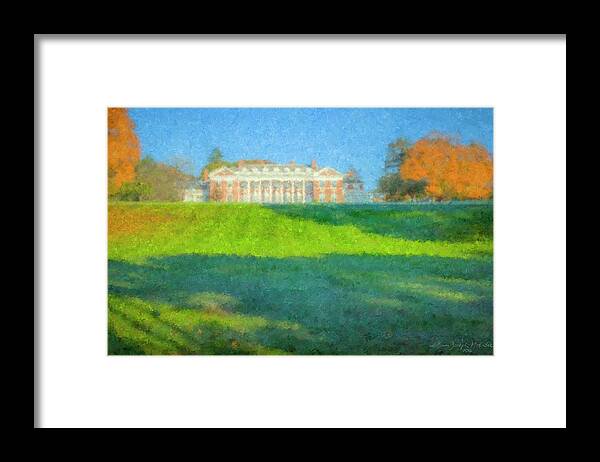 Stonehill College Framed Print featuring the painting Stonehill College in October by Bill McEntee