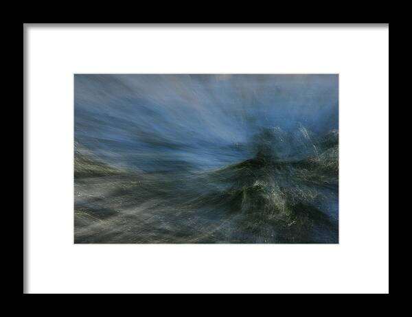 Water Framed Print featuring the photograph Storm At Sea by Donna Blackhall