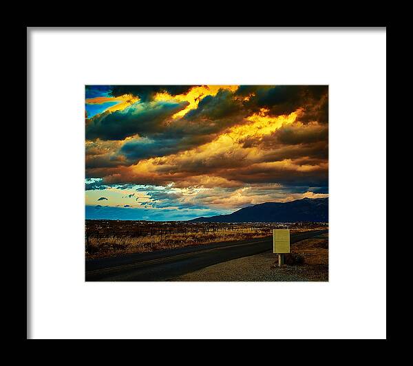 Landscape Framed Print featuring the photograph Storm Clouds by Charles Muhle