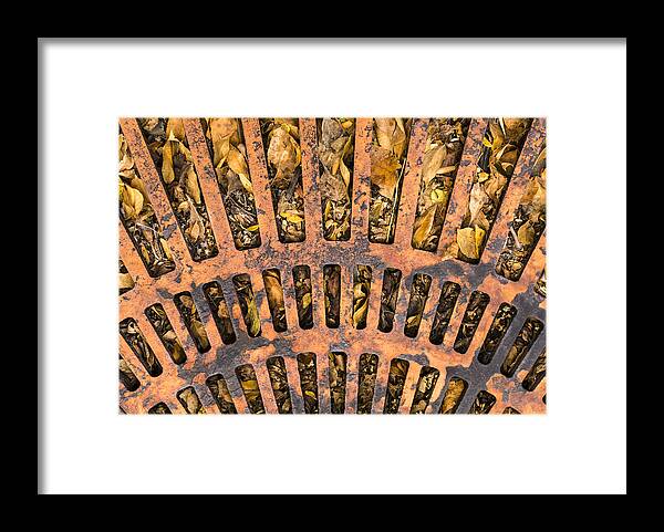 Abstract Framed Print featuring the photograph Storm Drain by Jim Hughes