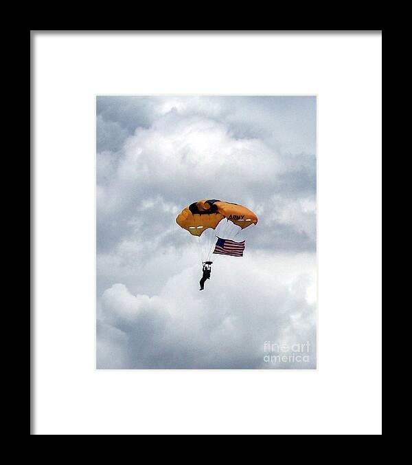 Army Framed Print featuring the photograph Storm Jump by CAC Graphics