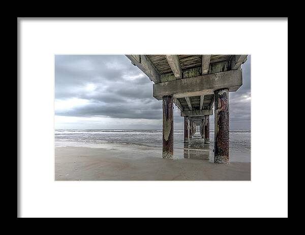 Pier Framed Print featuring the photograph Storm Surge by Steve Parr