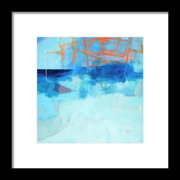Abstract Art Framed Print featuring the painting Storm Warning #3 by Jane Davies
