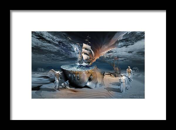 Neo-romanticism Framed Print featuring the digital art Stormbringer by George Grie
