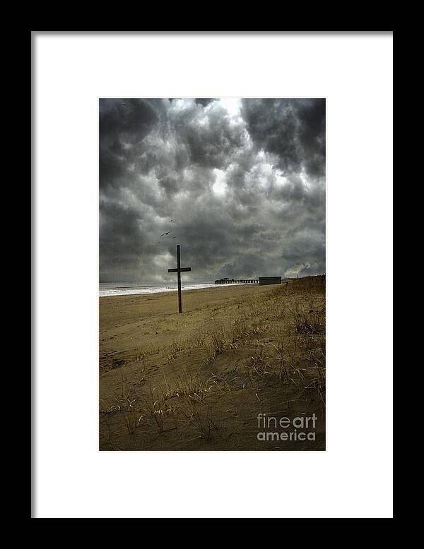 Ocean Grove Framed Print featuring the photograph Storm's Brewing by Debra Fedchin