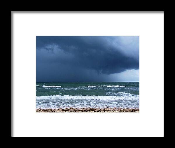 Landscape Photography Framed Print featuring the photograph Stormy Day At Honeymoon Island 001 by Christopher Mercer