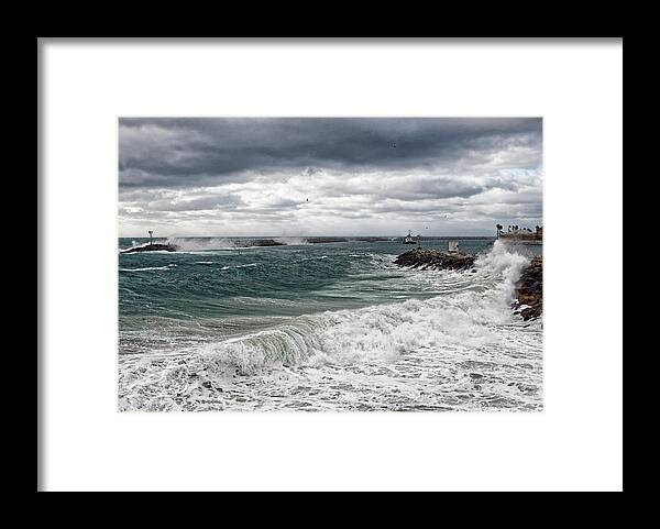 Storm Framed Print featuring the photograph Stormy Day on Redondo by Michael Hope