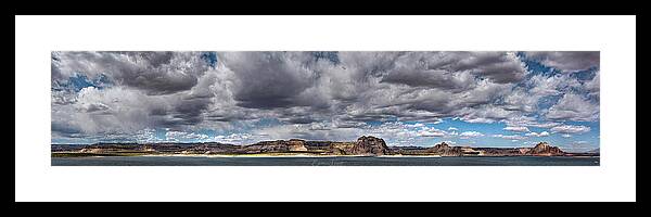 Lake Powell Framed Print featuring the photograph Stormy Lake Powell by Erika Fawcett