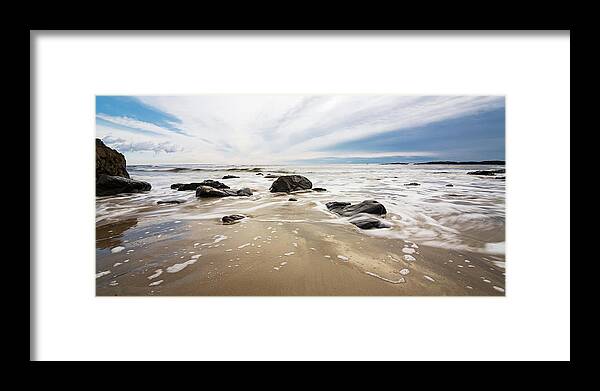 Maine Framed Print featuring the photograph Stormy Maine Morning #2 by Natalie Rotman Cote