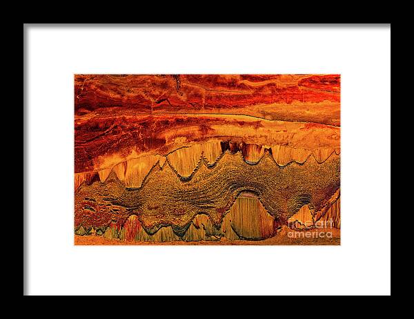 Gold Framed Print featuring the photograph Stormy Red Tiger Sunset RO9727 by Mark Graf
