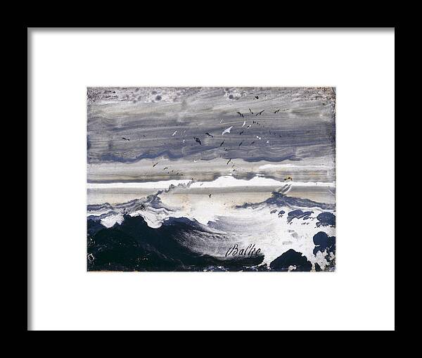 Peder Balke Framed Print featuring the painting Stormy Sea by Peder Balke