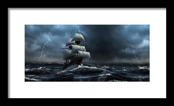 Stormy Seas - Nautical Art Bath Towel by Jordan Blackstone - Pixels
