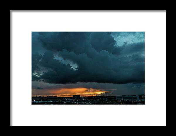 Storm Framed Print featuring the photograph Stormy Sunset by Rafael Gonzalez