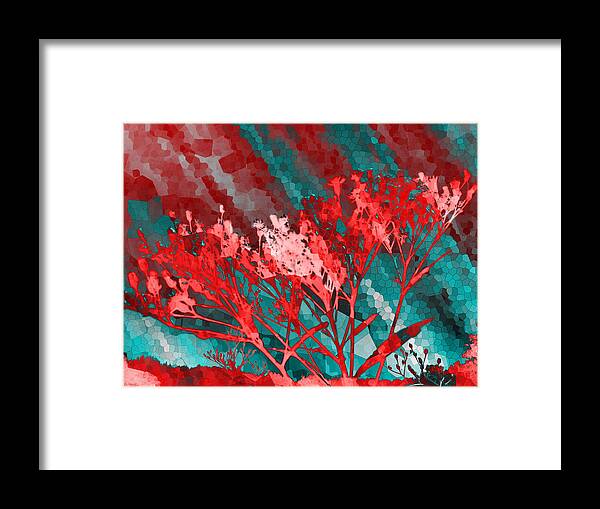 Vernonia Framed Print featuring the digital art Stormy Weather by Shawna Rowe