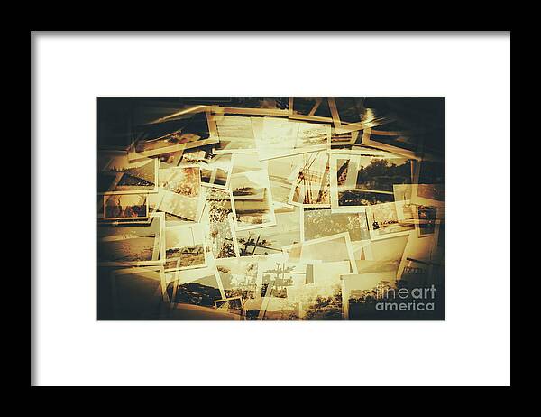 Background Framed Print featuring the photograph Storyboard of past memories by Jorgo Photography