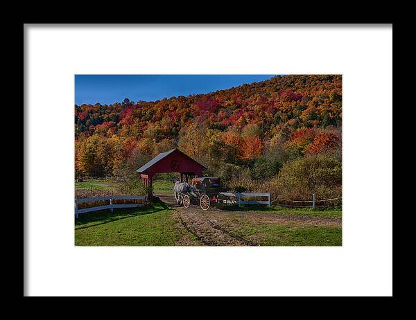#jefffolger Framed Print featuring the photograph Stowe Vermont carriage ride by Jeff Folger