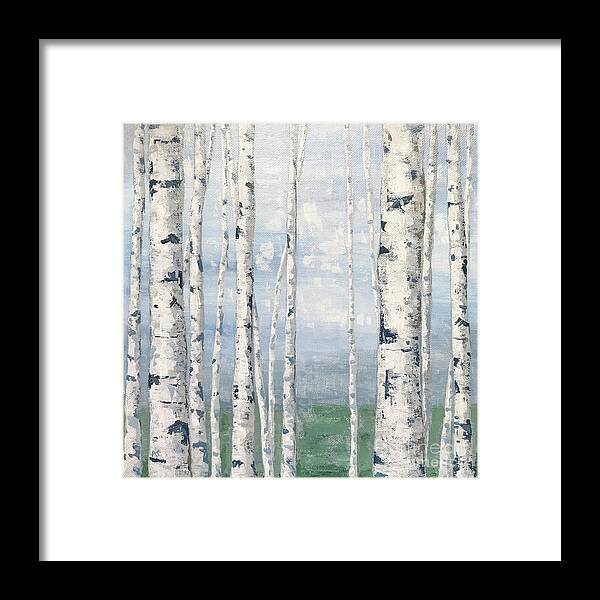 Birch Framed Print featuring the painting Straight and Narrow by Annie Troe