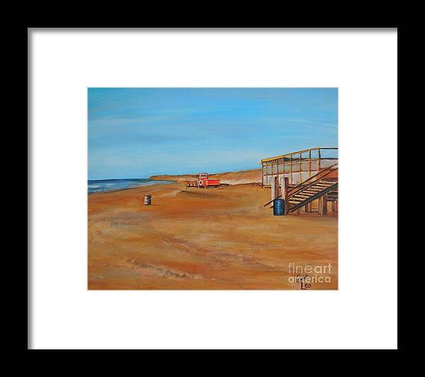 Strand Framed Print featuring the painting Strand Callantsoog by Cami Lee