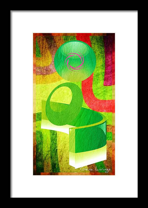 Abstract Framed Print featuring the mixed media Straud by Gena Livings