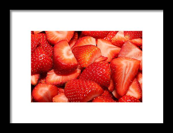 Food Framed Print featuring the photograph Strawberries 32 by Michael Fryd