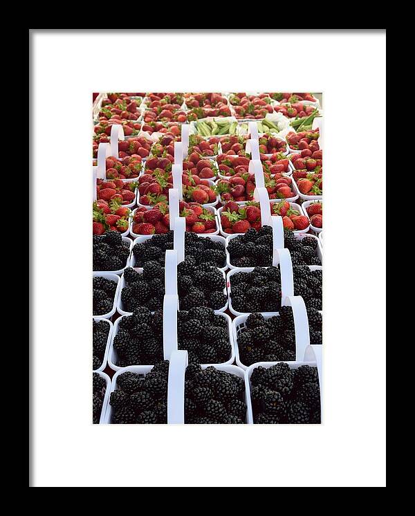 Strawberries Framed Print featuring the photograph Strawberries and Blackberries by Timothy Smith