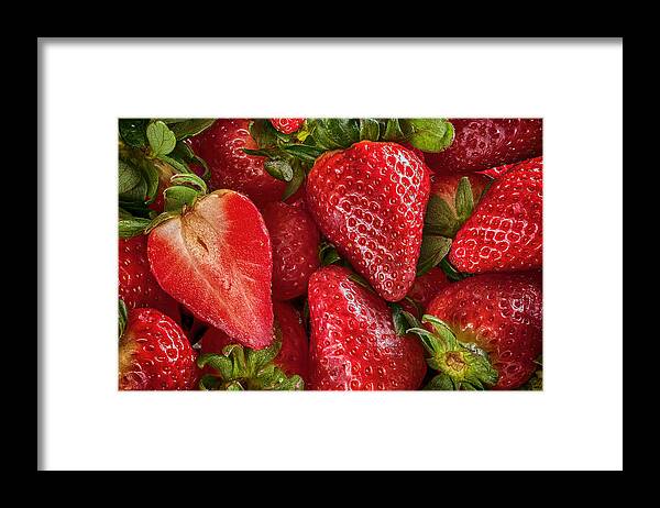  Framed Print featuring the photograph Strawberries by Hernan Bua