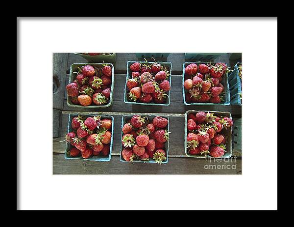 Strawberry Framed Print featuring the photograph Strawberries by Steven Dunn