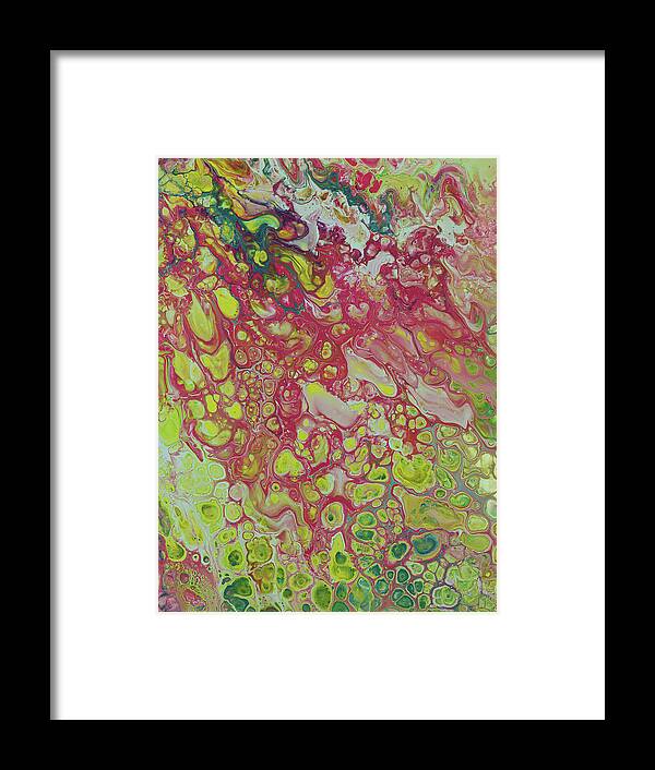 Fluid Framed Print featuring the painting Strawberry Lemonade by Jennifer Walsh