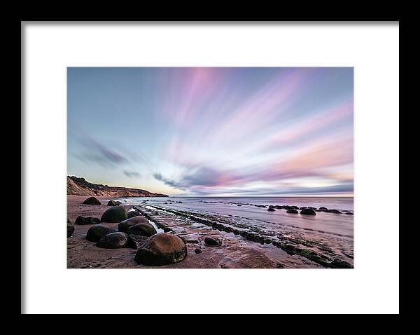 Bowling Ball Beach Framed Print featuring the photograph Streaking on the Beach by Jon Glaser