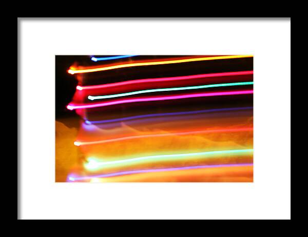 Christmas Lights Framed Print featuring the photograph Streaks by Ty Helbach