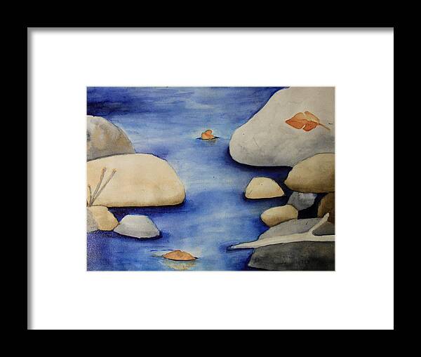 Water Framed Print featuring the painting Stream by April Burton