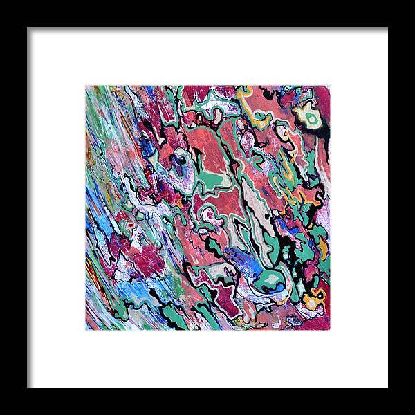 Acrylic Framed Print featuring the painting Stream of Mixed Feelings by Steven Barrett